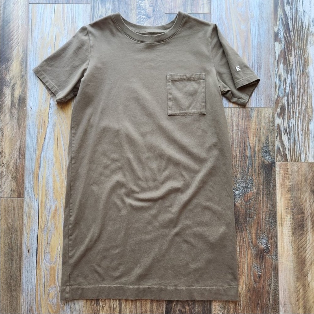 Everlane Khaki Green Weekend T-Shirt Dress, NWOT - Picture 6 of 9